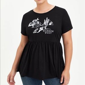 Torrid Wander West Babydoll Top 5X